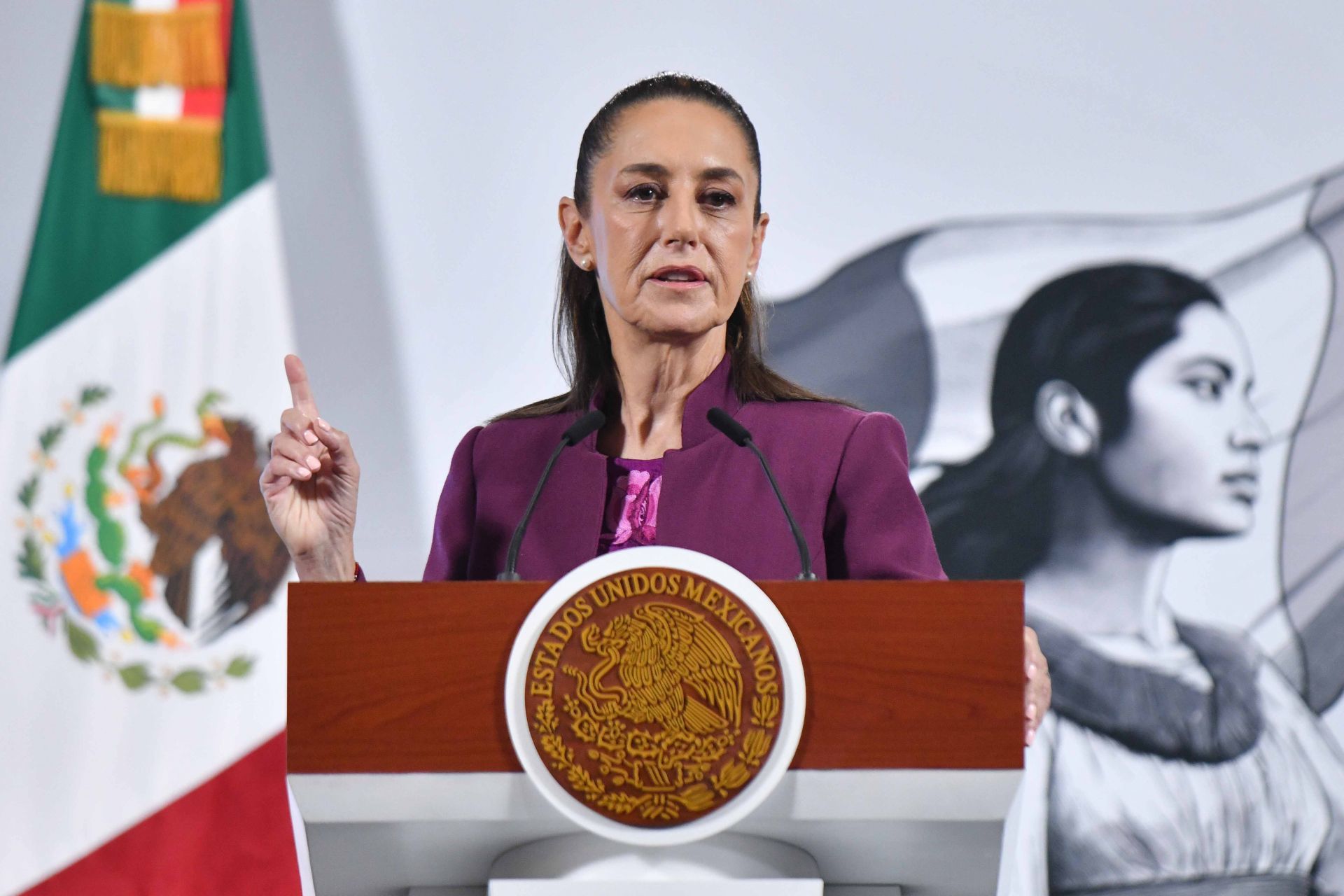 Claudia Sheinbaum durante la mañanera. (Cuartoscuro)