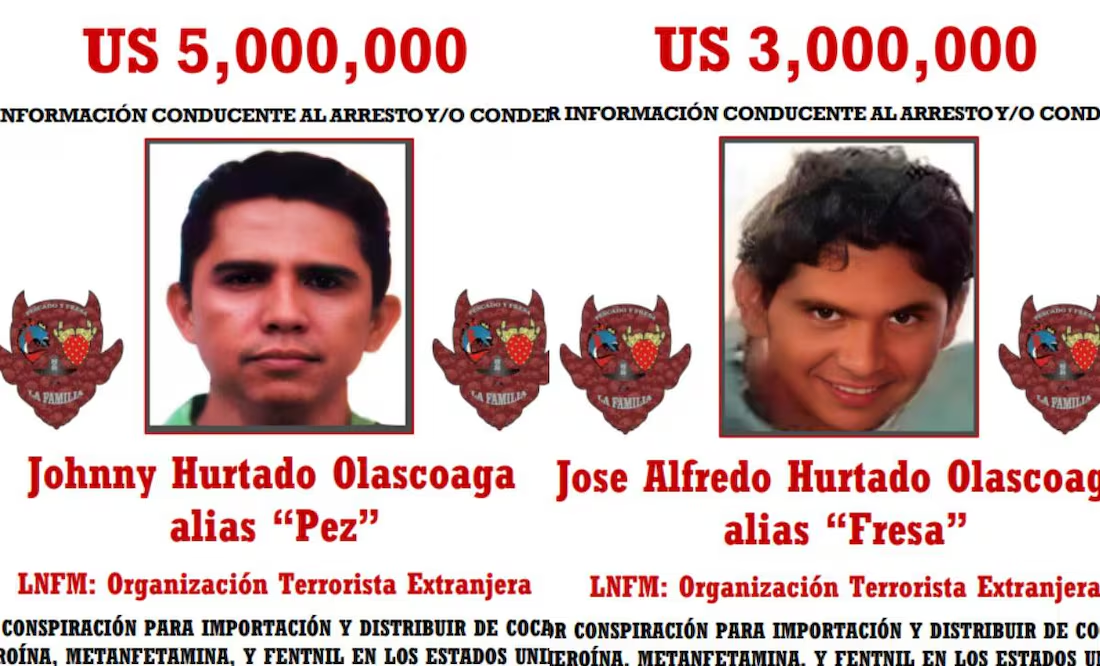 Recompensa por líderes de la Nueva familia Michoacana.
